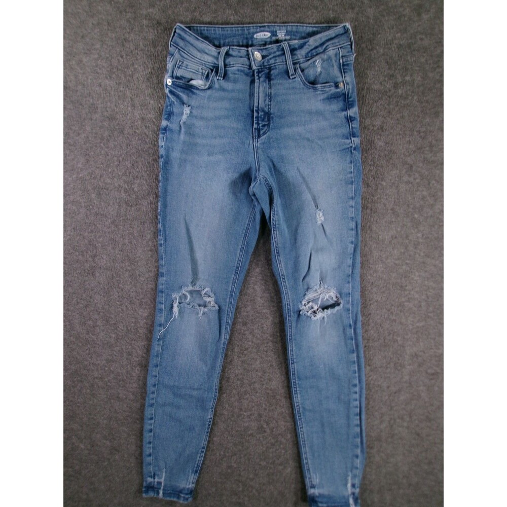 Old Navy Rockstar Jeans Women 2 Blue High Rise Super Skinny Light Wash